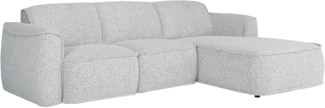 Vente-unique - Ecksofa - Ecke rechts - melierter Stoff - Grau - DIOMARO