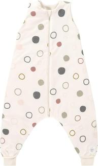 LÄSSIG Schlaf Jumpsuit Sleeping Jumper Baby Schlafsack 2022 (2-3 Jahr 92cm fit 92-98, dots Offwhite Circles)