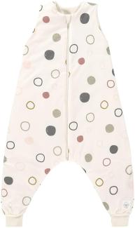 LÄSSIG Schlaf Jumpsuit Sleeping Jumper Baby Schlafsack 2022 (2-3 Jahr 92cm fit 92-98, dots Offwhite Circles)