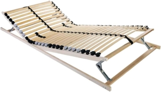 vidaXL Lattenrost mit Kopfteil Braun 120 x 190 cm Massives Buchenholz 42015248