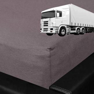 BettwarenShop Spannbettlaken für LKW Truck Matratzen|75x220 cm| graphitBettwarenShop Spannbettlaken für LKW Truck Matratzen