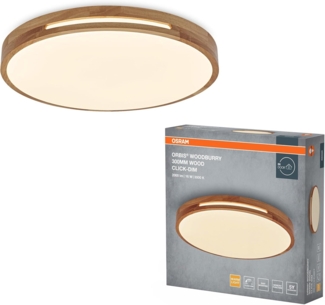Osram LED Deckenleuchte Orbis Woodburry 16W dimmbar Holzdekor