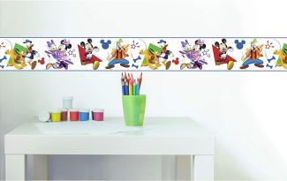 wandaufkleber Mickey & Friends 22,8x457 cm Vinyl weiß