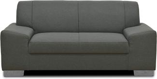 DOMO Collection Sofa Alisson, 2er Couch, 2-Sitzer, 2er Garnitur, 164 x 83 x 75 cm, Polstergarnitur in grau