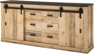 Sideboard Stove in Used Wood hell 201 x 91 cm