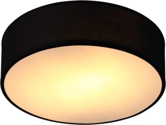 monzana Deckenleuchte Deckenleuchte, Innenbeleuchtung, Deckenlampe Stoff Schwarz 30 cm Modern E27 Rund 1 Flammig