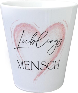 speecheese Blumentopf Herz in rot Blumentopf mit Spruch Lieblingsmensch
