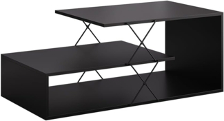 Vicco Couchtisch Schwarz 100 x 50 cm, Nario