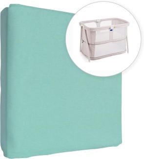 Jersey 100% Baumwolle Spannbettlaken für 95x65 cm Baby Reise Kinderbett Matratze (Tiffany)