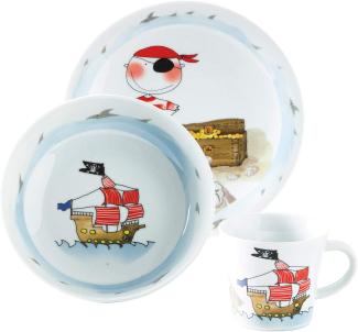 Kinderset Schatzpirat, blau/rot, 3-teilig (1 Set)