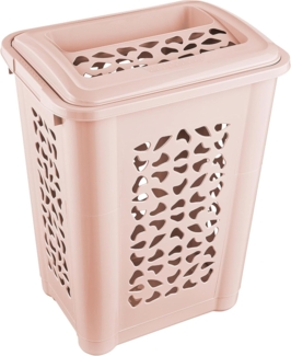 keeeper Wäschebox mit Einwurfschlitz und aufklappbarem Deckel, Luftdurchlässig, 60 l, Per, Nordic Pink