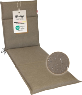 Herlag Liegenauflage Bea, Liegepolster Gartenliege 190x60x4,5cm Wasserabweisend Taupe