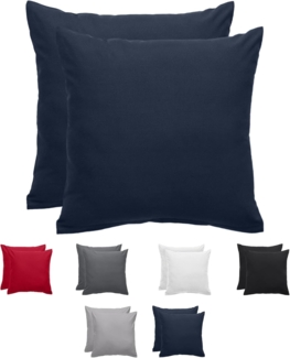 Komfortec Kissenbezug Premium Kopfkissenbezug, gebürstet 100% Mikrofaser 90g/m², (2 Stück), 40x40 cm mit Reißverschluss, Superweiches Kissenhülle Set