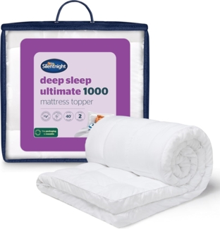 Silentnight Ultimate Deep Sleep Topper - Extra dicker tiefer Matratzentopper Luxus Baumwolle Weich - Maschinenwaschbar Unterstützung Bettauflagen Bezüge Pad