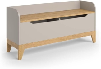 VitaliSpa® Bücherregal Malia, Cashmere-Eiche, 107.2 x 50 cm mit Sitzbank