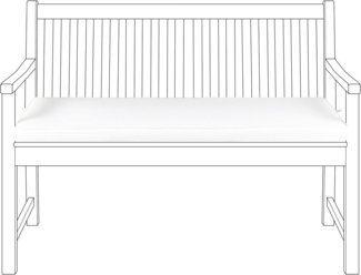 Sitzbankpolster Kissen Ohne Muster VIVARA 112 x 54 cm Cremeweiß