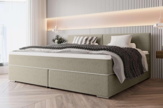 99rooms 'Phönix' Boxspringbett, Beige, 240x200 cm, Webstoff MALMO_NEW