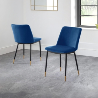 Julian Bowen Delaunay Esszimmerstuhl, 2 Stück, blau