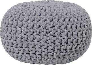 Pouf dunkelgrau ⌀ 40 cm CONRAD