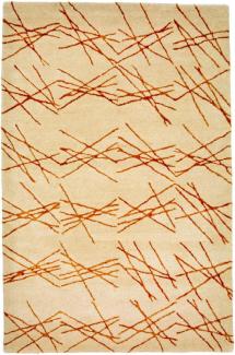 Designer Teppich - 199 x 137 cm - beige