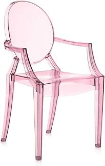 Kartell Ghost Stuhl Lou, rosa transparent, 39 x 37 x 63 cm