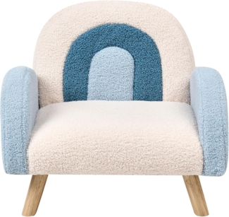 Kindersessel Regenbogen OMBO Bouclé Hellblau