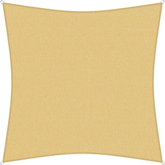 sunprotect 12009 Professional Sonnensegel, 4,5 x 4,5 m, Quadrat, wind- & wasserdurchlässig, beige