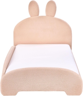 Kinderbett Kaninchen Bouclé PERROS 90 x 200 cm Beige