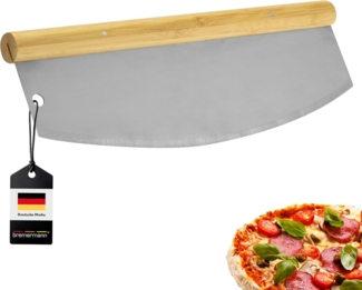 bremermann Pizzaschneider Pizzaschneider, Wiegemesser mit Holzgriff, Pizzamesser