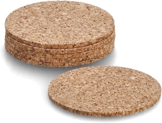 Zeller Untersetzer 9.5 cm Natur 1 Pack = 6 St.