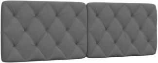vidaXL Kopfteil Kopfteil-Kissen Dunkelgrau 160 cm Stoff, (1 St)