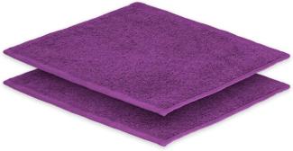 2x Seiftuch Frottier 500 g/m² 30 x30 cm Lila