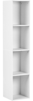 Bücherregal mit 4 Fächern WINNIPEG 143 cm Weiß
