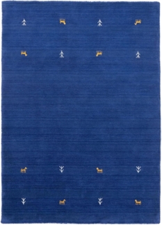 carpetfine Wollteppich Gabbeh Uni, rechteckig, Höhe: 15 mm, reine Wolle, handgewebt, Gabbeh Loom Tiermotiv, auch als Läufer