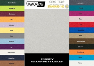 Jersey Spannbettlaken 90 - 100 x 200 cm Silber