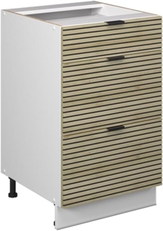 Vicco Küchenschränke Eiche Paneel 50 cm ohne Arbeitsplatte, Fame-Line