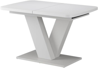 Esstisch Fenaro Weiß/Weiß 120x80 cm ausziehbar Vicco