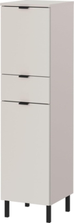 Germania Mediumschrank GW-Arcena 1394-572, in Kaschmir, gedämpfte Türen und Schublade, 30 x 120 x 34 cm (BxHxT)