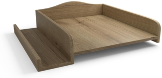 regalik Wickelaufsatz für Waschmaschine – Wickelauflage 60x70 cm – Laminierte Holzplatte – Evoke Eiche – 82 x 72 x 10 cm – Sicherer & Platzsparender Wickeltischaufsatz