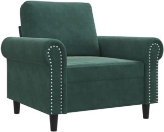 vidaXL 3-Sitzer-Sofa Dunkelgrün 180 cm Samt