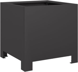 vidaXL Pflanzkübel Schwarz 30x30x30 Stahl 851185