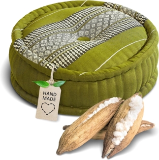 livasia Sitzkissen Zafukissen groß (Classic) vegan und handgefertigt, 38x14cm, Kapok