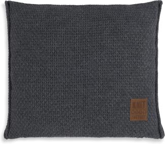 Knit Factory Jesse Kissen 50x50 cm Glatt Anthrazit