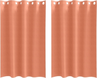 vidaXL Vorhänge mit Vorhängen 2 pcs Terrakotta Polyester 4107414