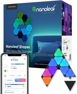 Nanoleaf Shapes Mini Triangles Ultra Black Expansion 10 PK EEK G