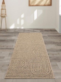 the carpet Teppich Kansas, rechteckig, Höhe: 1 mm, moderner robuster In und Outdoor Teppich Jute Look