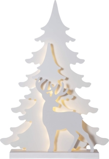 Star Trading 650-15 Weihnachtsdekoration DEKOBAUM GRANDY LED 36X0,06W Holz, Stahl weiss L:50cm B:11cm H:70cm IP44