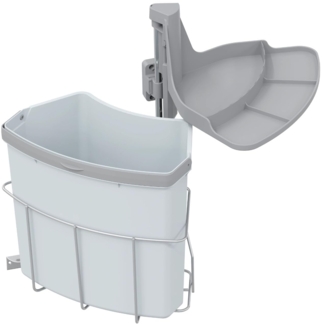 Abfallcenter Nr. 720360 Schwenkeimer Junior 18 Liter grau