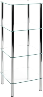 HAKU Möbel Regal - chrom - H. 107cm x B. 39cm - HAKU-90240