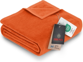 IBENA 'Luxus', Baumwollmischgewebe orange, 150x200 cm